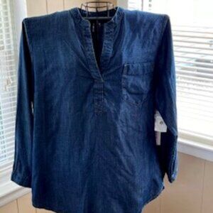 (NWT) Workshop Republic Denim Tencel Long Sleeve Tunic/Shirt SZ. 2X